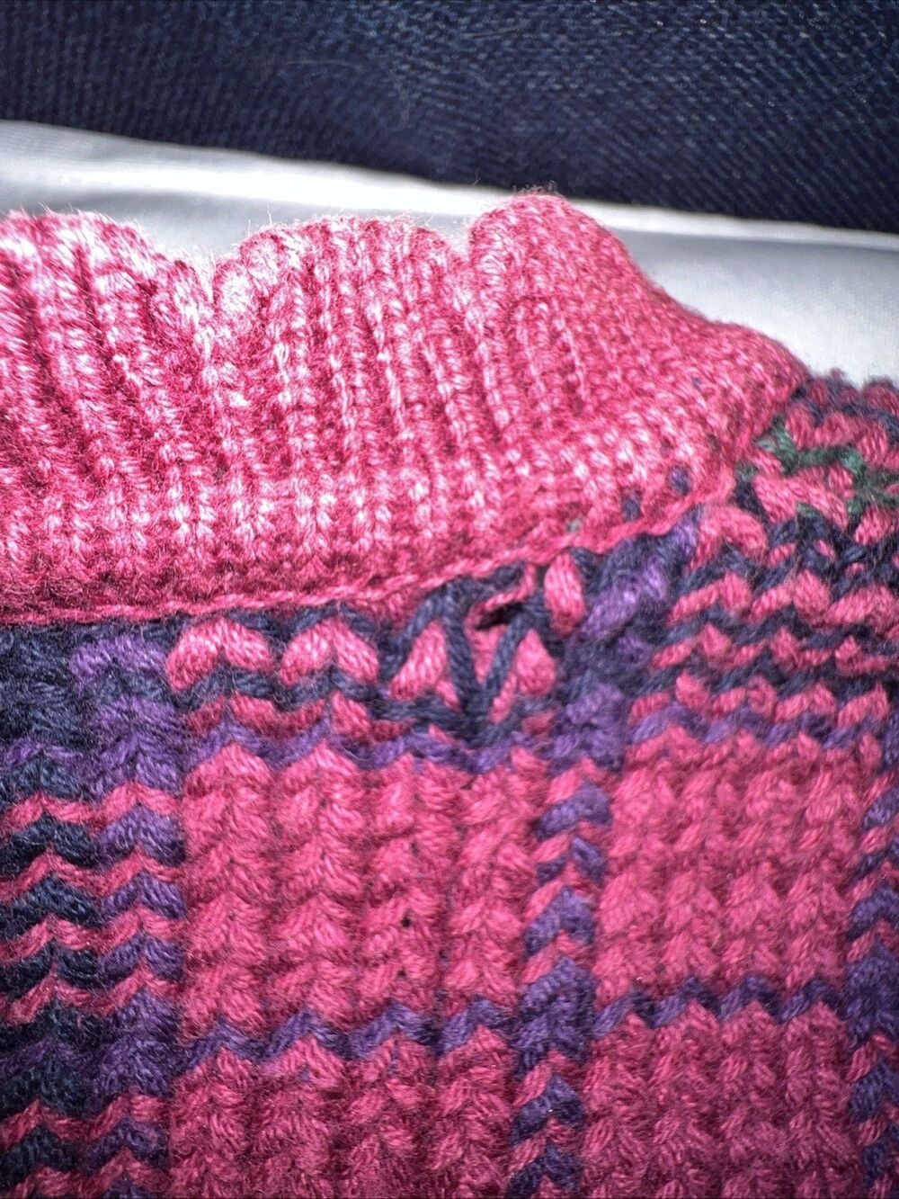 Vintage 90's Northern Reflections Cotton Pullover Sweater Women's Medium Purple - Picture 8 of 9